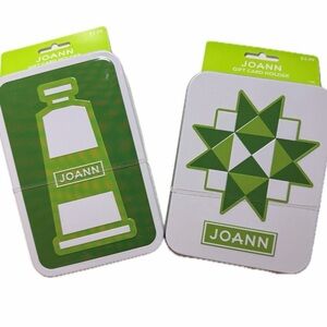JOANN Green and White Gift Card Holders Lot